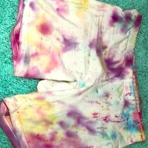 Tie dye biker shorts!